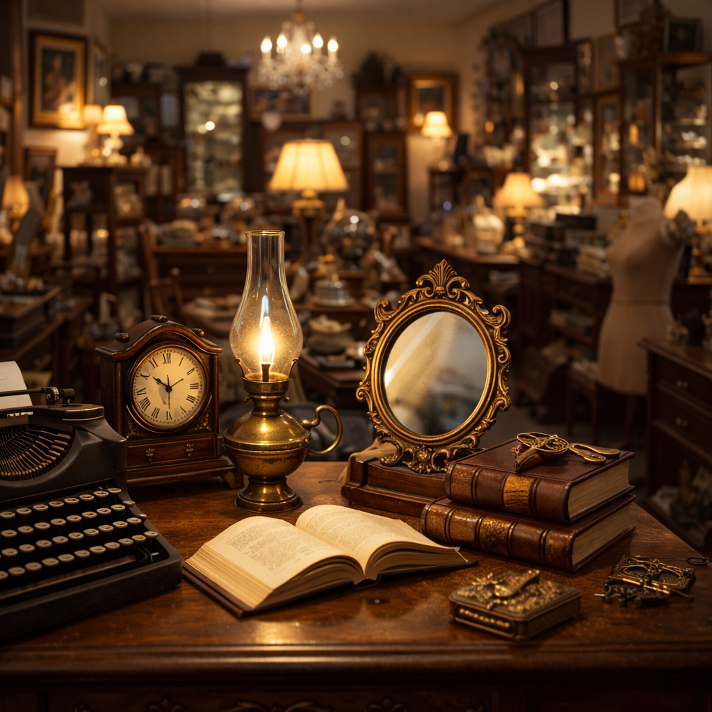 Vintage treasures display
